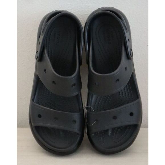 Crocs 207989-001 Unisex Women's Sz 11 Men's 9 Black Mega Crush Platform Sandals - Picture 9 of 11
